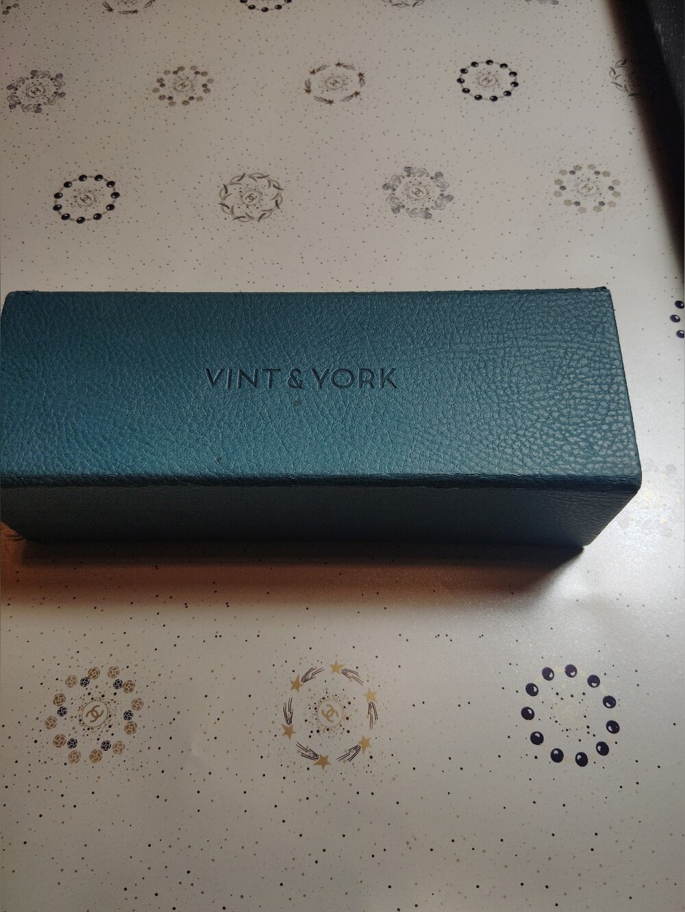 Anna Sui Teal Textured Eyeglass or Jewelry Box